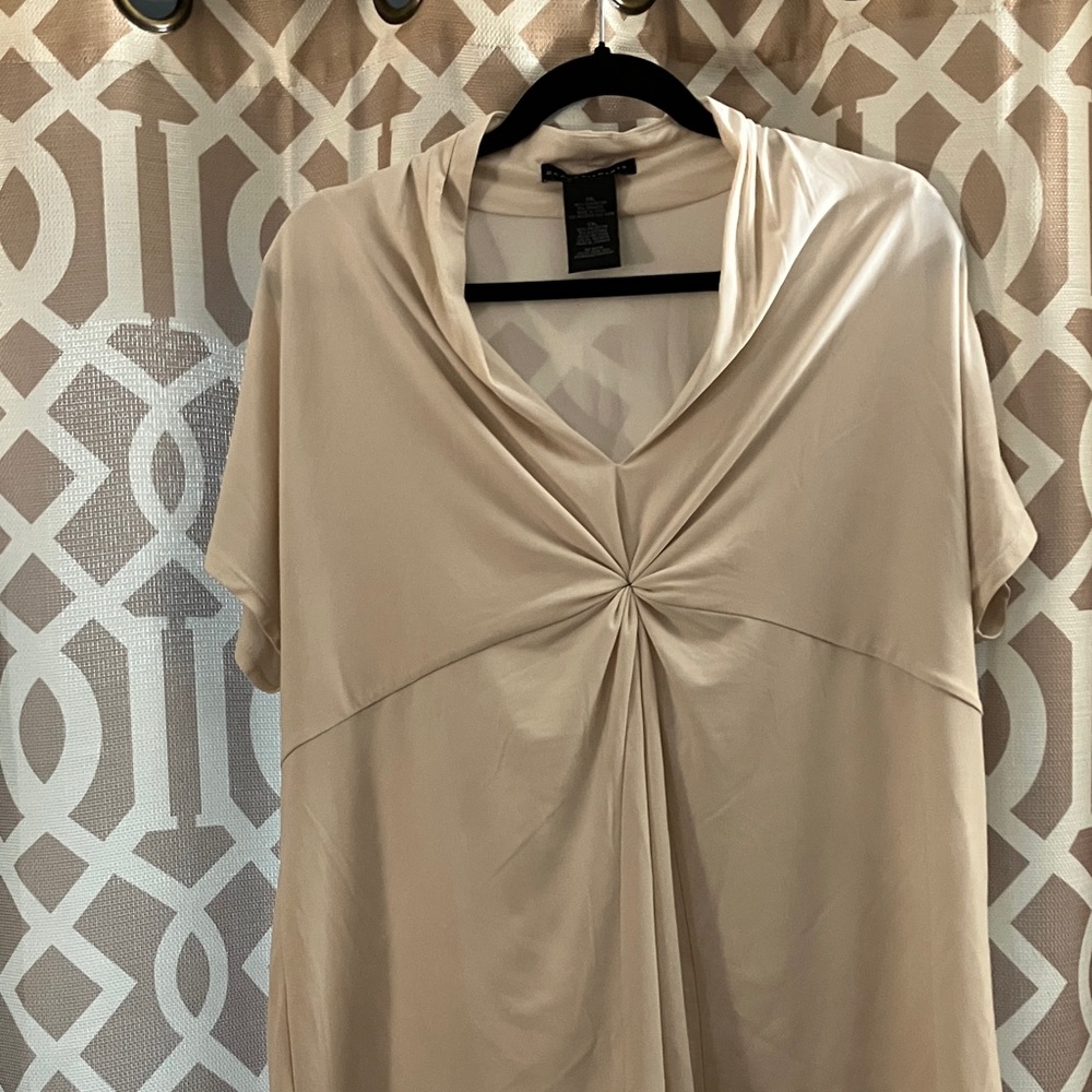 Grace Elements Cream Blouse with Knot Detail